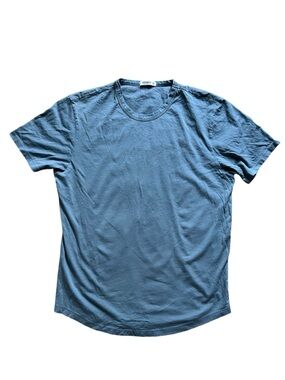 Buck Mason Pima Cotton Blue Crew Neck T-Shirt - Made in USA